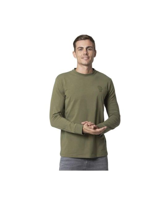 Karl Lagerfeld Olivgrünes langarm t-shirt in Green für Herren