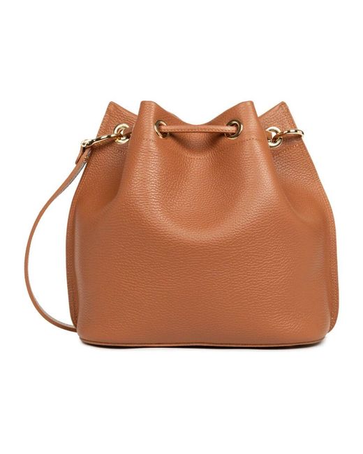 Lancaster Brown Beuteltasche alba double kamel orange