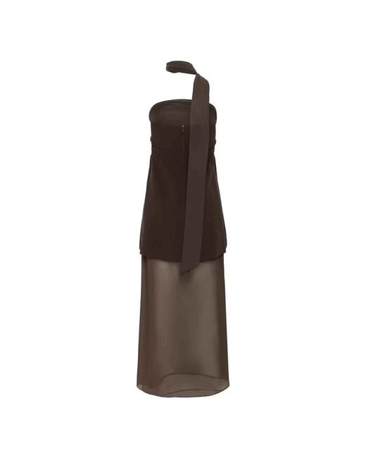 Gestuz Maxi Jurk Zonder Bandjes in het Brown