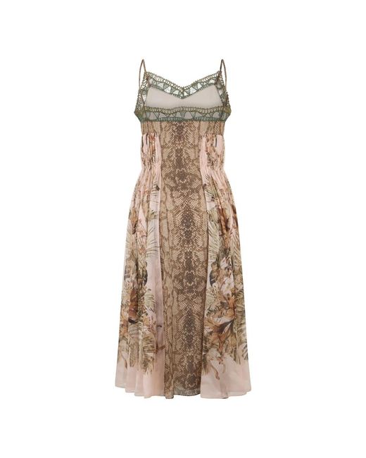 Midi Dresses Alberta Ferretti de color Brown