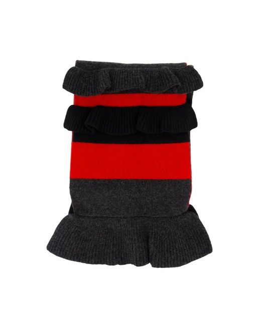 Simone Rocha Accessoires ,Rood ,Wol Rode Wol Wintersjaal in het Red