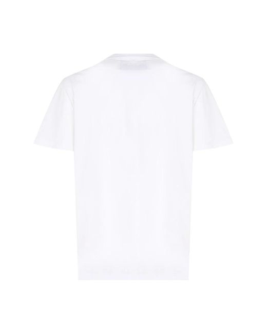 Golden Goose Deluxe Brand White Weiße baumwoll-t-shirt mit logo