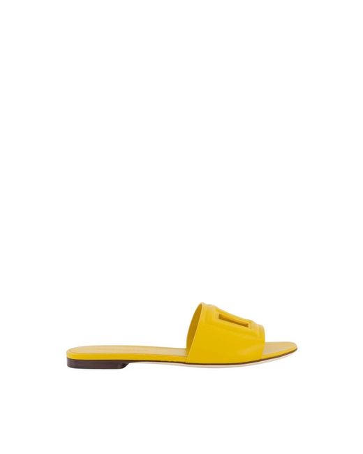 Dolce & Gabbana Yellow Sliders