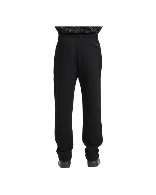 ARMANI EXCHANGE Black Straight Trousers for men