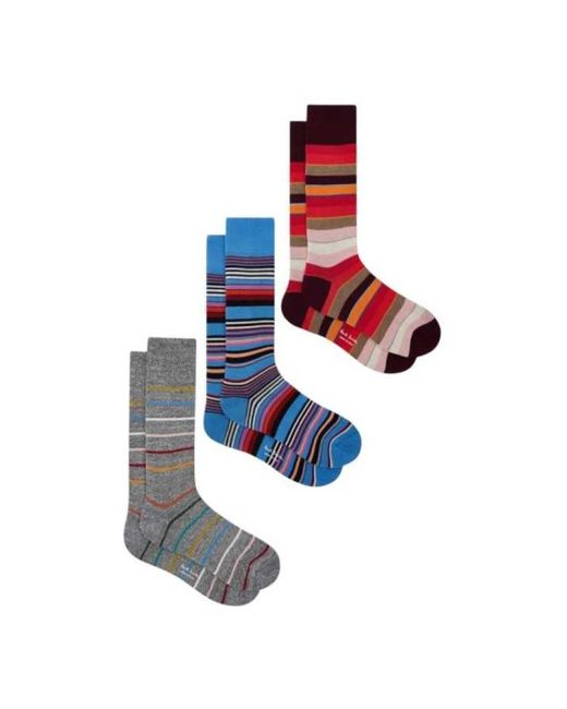 Paul Smith 3-Pack Sokken in het Blue