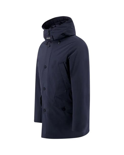 Woolrich Jassen ,Blauw ,Arctic Parka Melton Blauw in het Blue voor heren