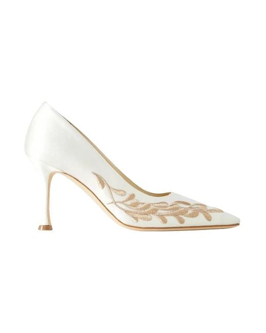 Manolo Blahnik White Pumps
