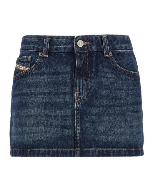 DIESEL De-Ron Mini Rok in het Blue
