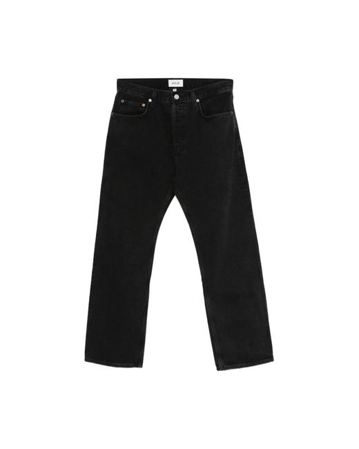 Agolde Jeans ,Zwart ,Denim Straight Jeans in het Black voor heren