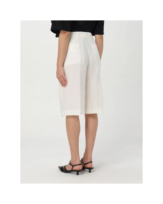 MEIMEIJ White Stylische Leinenshorts