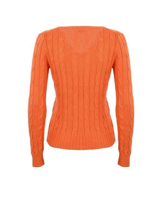 Ralph Lauren Orange V-Neck Knitwear