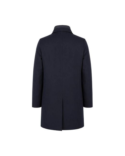 DUNO Blue Single-Breasted Coats for men