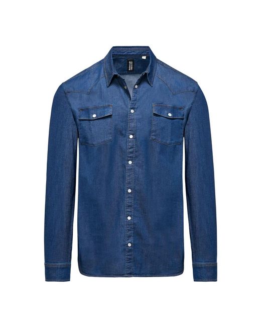 Bomboogie Blue Denim Shirts for men