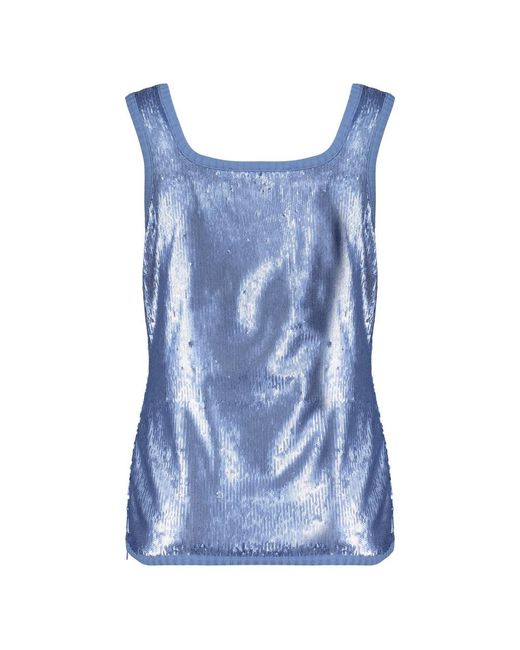 Boutique Moschino Blue Sleeveless Tops