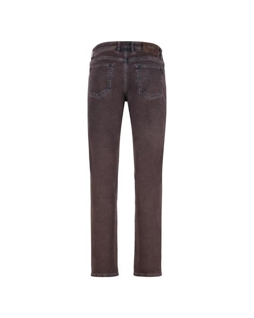 Moorer Gray Slim Fit Jeans for men