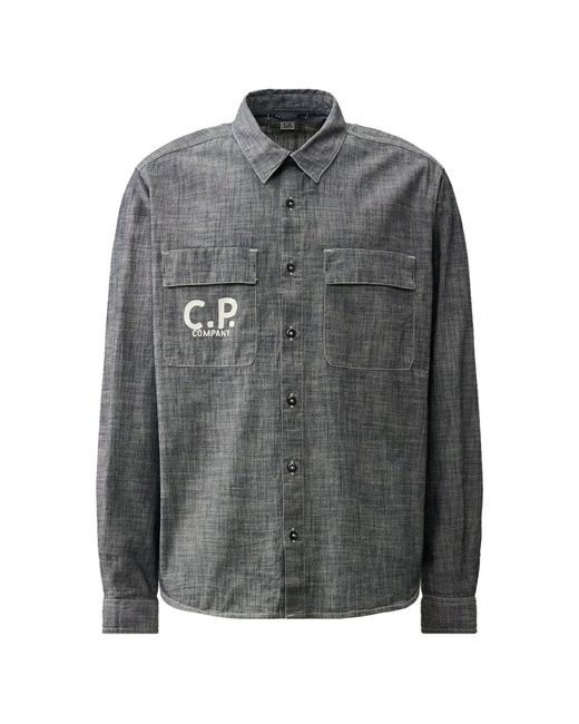 C P Company Gray Casual Shirts for men