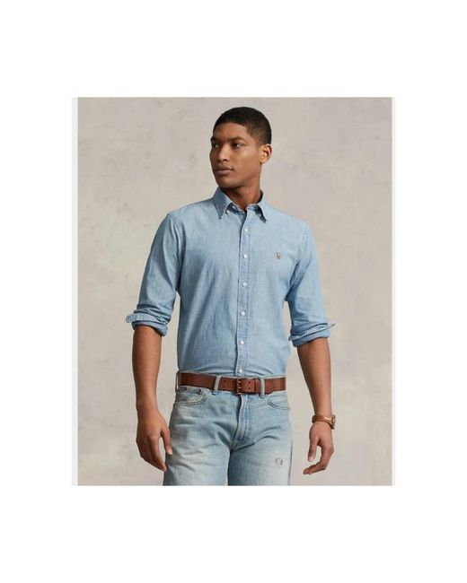 Ralph Lauren Blue Denim Shirts for men