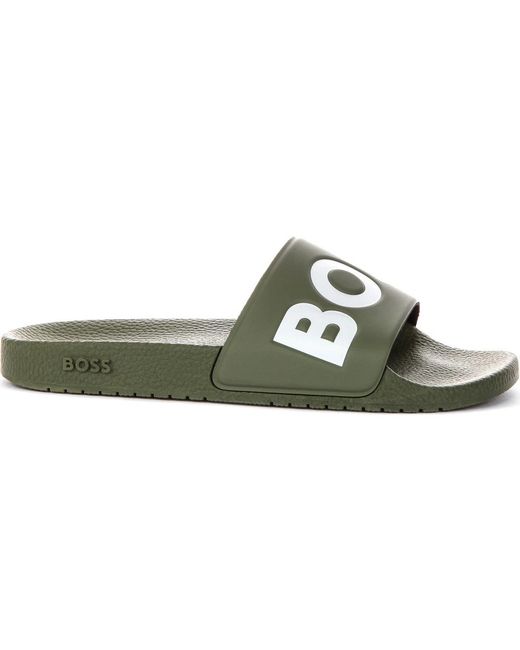 HUGO Green Sliders for men