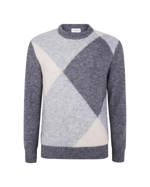 Ballantyne Gray Round-Neck Knitwear for men