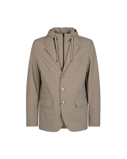Herno Brown Light Jackets for men