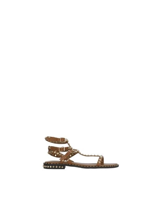 Ash Natural Flat Sandals