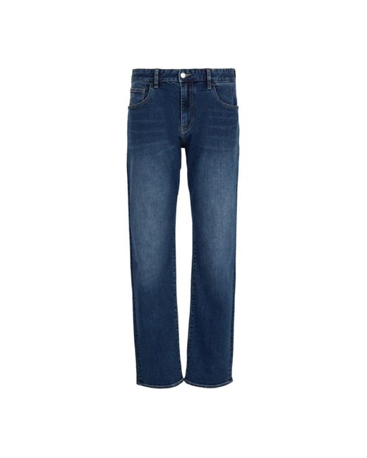 Armani Exchange Blue Straight Jeans for men