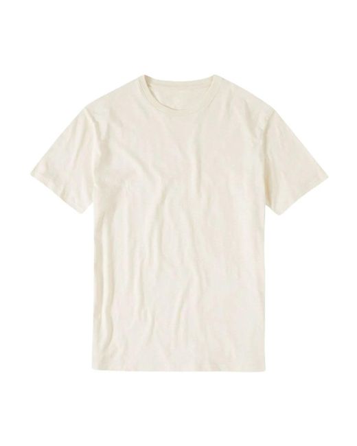 T-shirt in cotone con ricamo sul davanti di Closed in White da Uomo