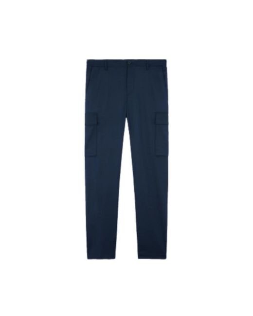 Paul & Shark Blue Straight Trousers for men