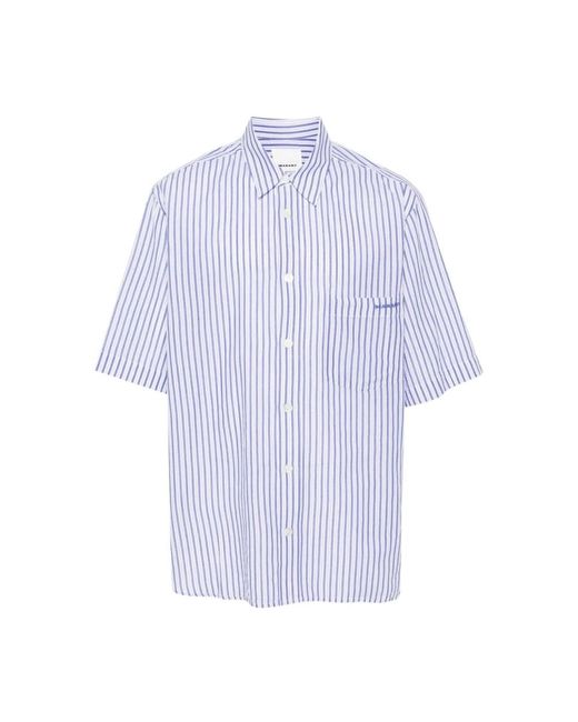 Isabel Marant Blue Short Sleeve Shirts for men