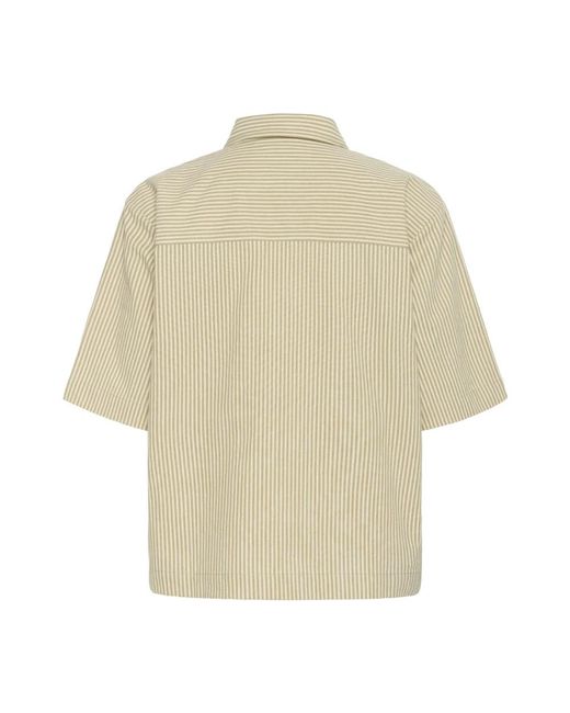 Kaffe Gestreept Shirt in het Natural
