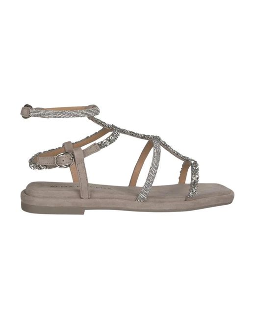 Flat Sandals di Alma En Pena. in Metallic