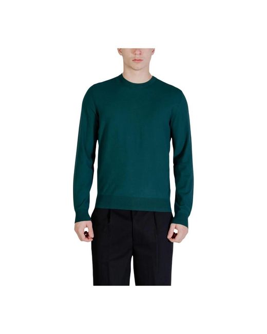 Guess Green Round-Neck Knitwear for men