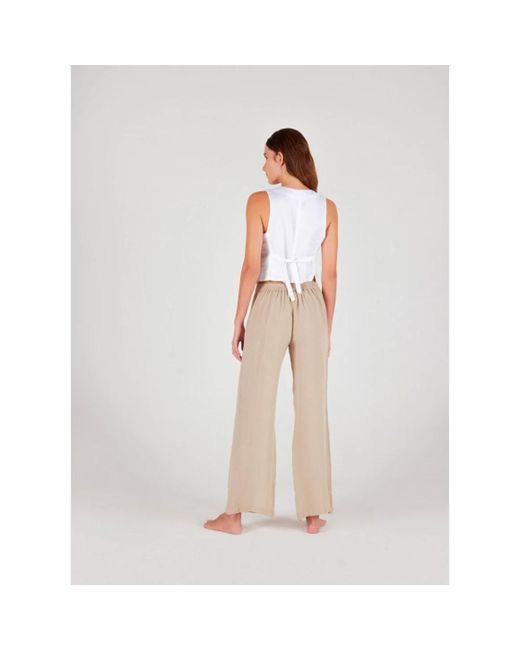 120% Lino Natural Trousers