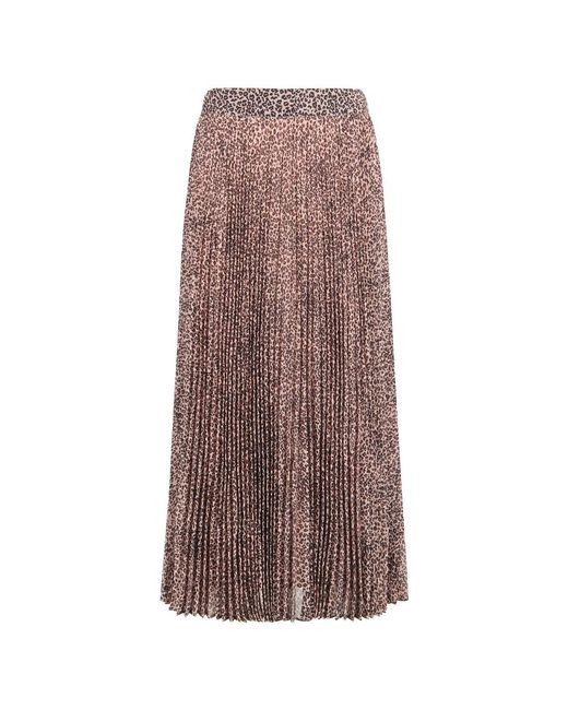 Farm Rio Luipaard Ruche Maxi Rok Roze in het Brown