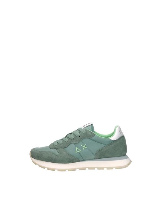 Sun 68 Ally Solid Nylon Sneakers in het Green