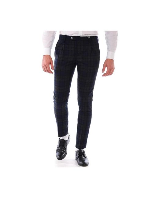 Daniele Alessandrini Blue Slim-Fit Trousers for men