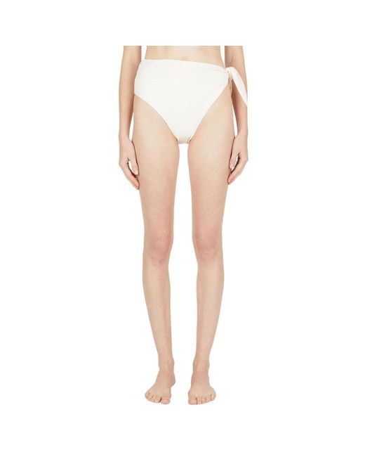Fondos de bikini con lazo asimétrico Ziah de color White