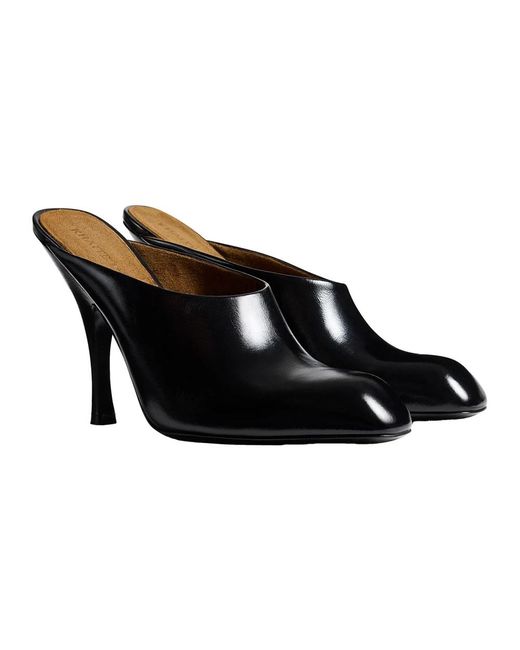 Khaite Black Heeled Mules