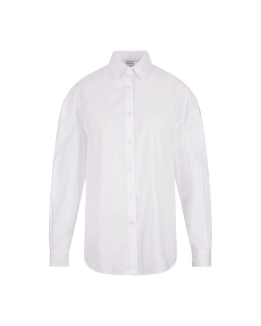 Camisa oversize de popelina de algodón blanco Stella Jean de color White