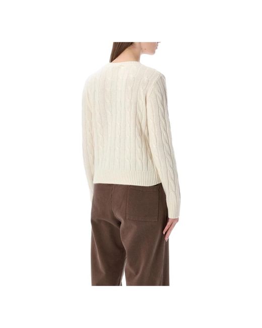 Round-Neck Knitwear Sporty & Rich en coloris Natural