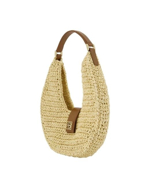 Anine Bing Metallic Lou Monogram Shoulder Bag