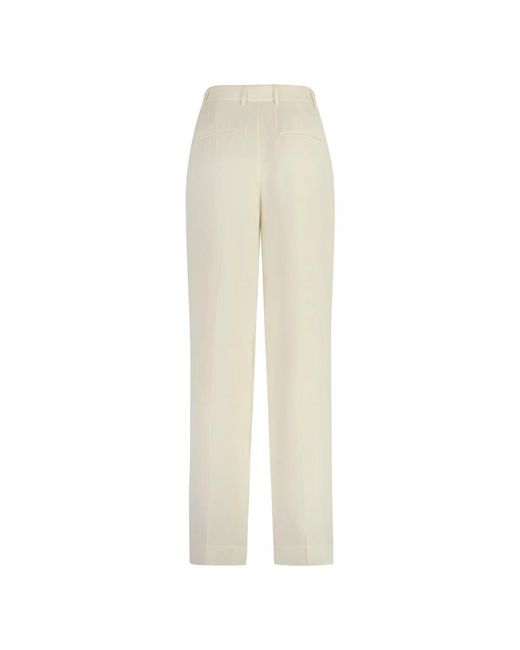 St. John White Straight Trousers