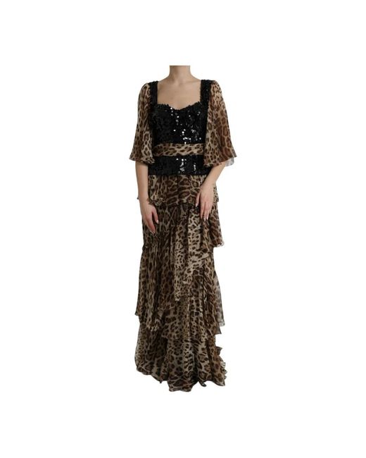 Dolce & Gabbana Brown Maxi Dresses