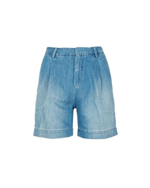 Roy Rogers Blue Denim shorts hohe taille reißverschluss