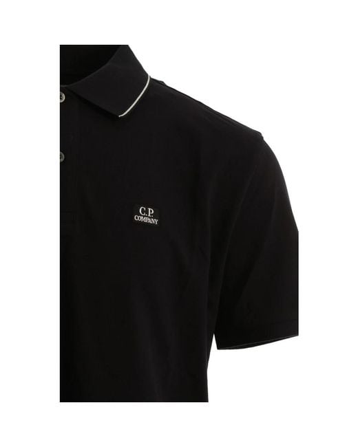 C P Company Black Polo Shirts for men