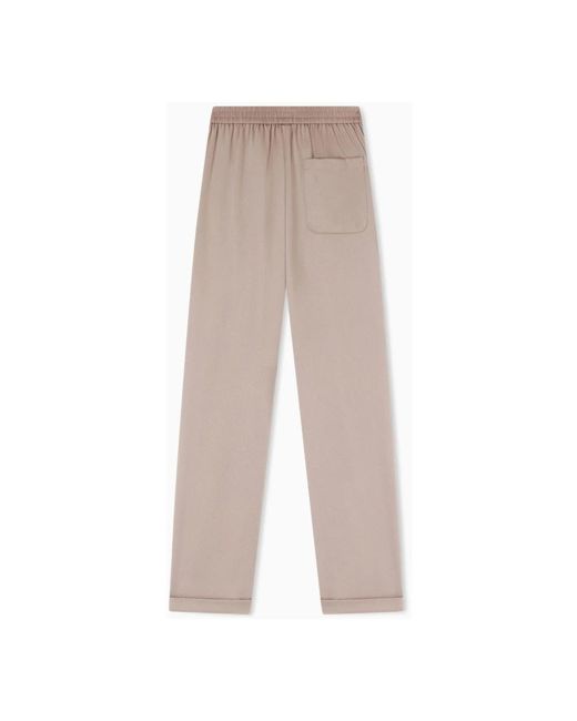 Emporio Armani Natural Straight Trousers
