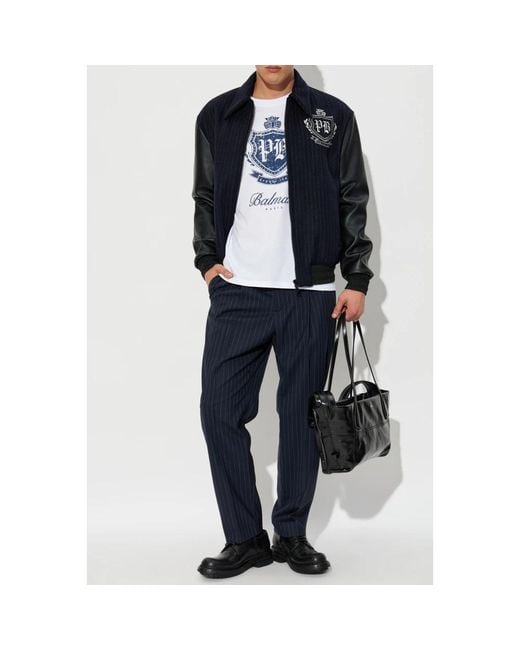 Balmain Blue Bomber Jackets for men