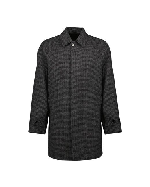 Prada Black Single-Breasted Coats for men
