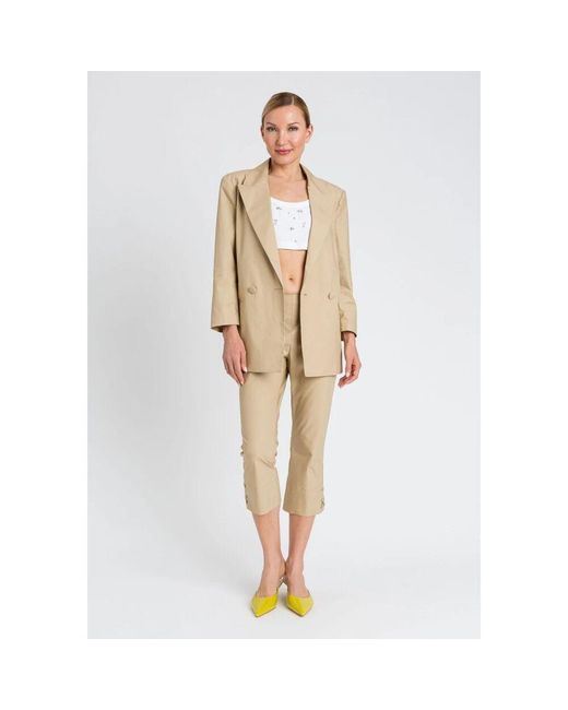 Twinset Natural Baumwollhose