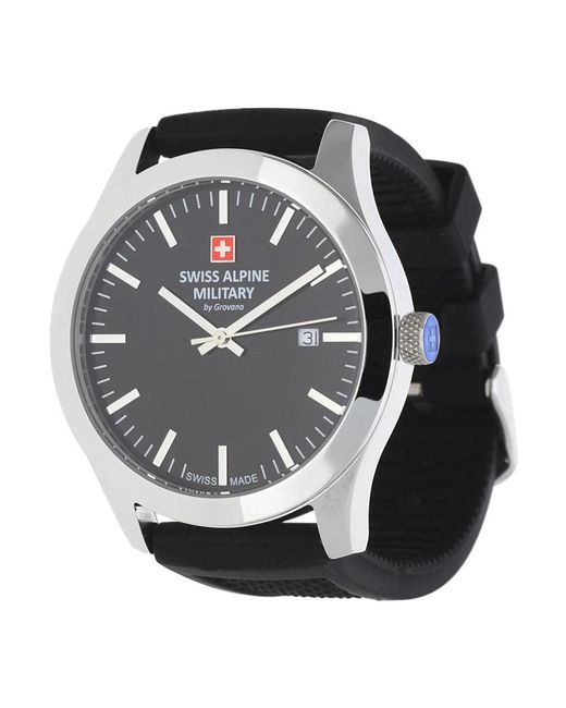 Swiss Alpine Military Black Watches for men
